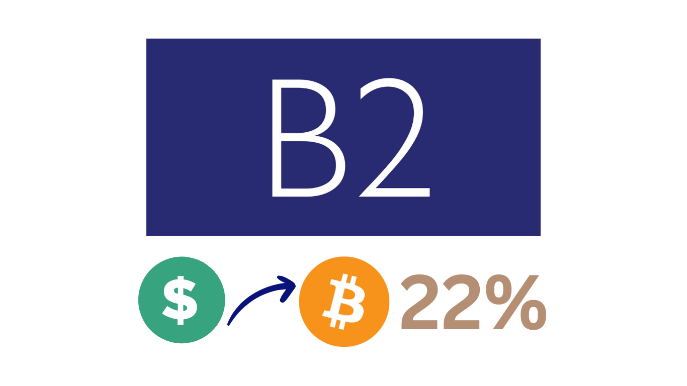با خرید 13 درصد بیتکوین در سبد B2 پس از  اصلاح بازار، اکنون درصد دلار های سبد به 22 درصد رسید